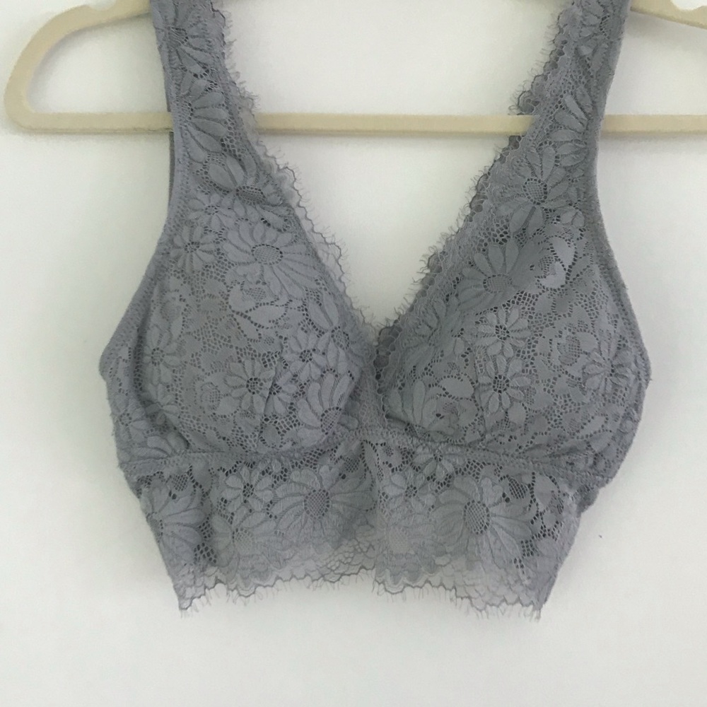 Aerie Lace Bralette in Light Gray - Women Intimates & Sleepwear